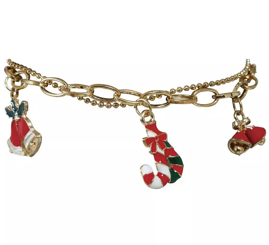 Translation missing: de.Pulsera Campanas y Bastón de Navidad