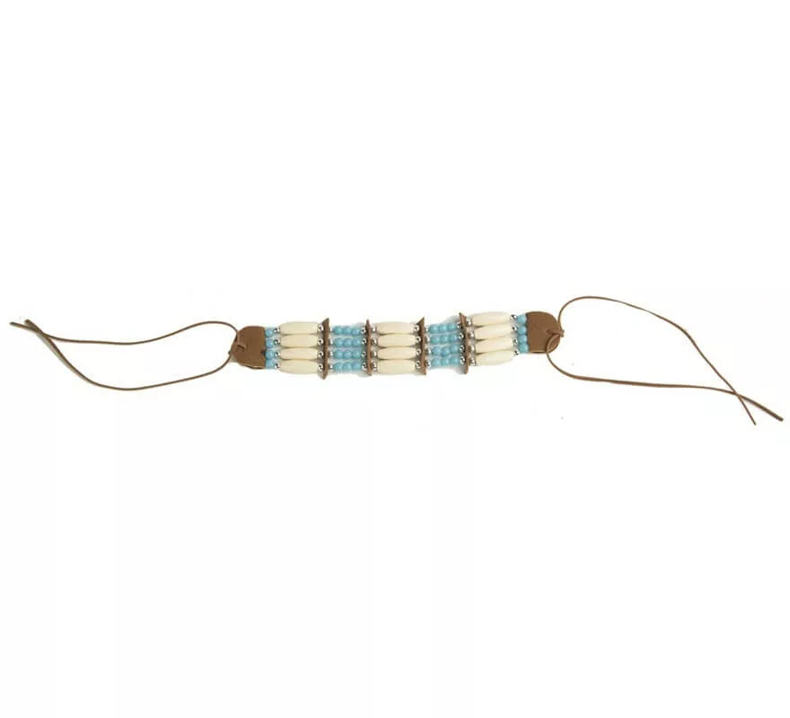 Translation missing: de.Pulsera de Indio con adornos Azules y Blancos