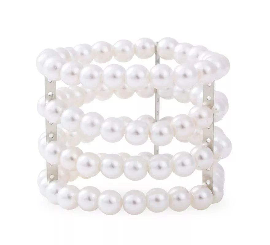 Translation missing: de.Pulsera de Perlas blancas grande