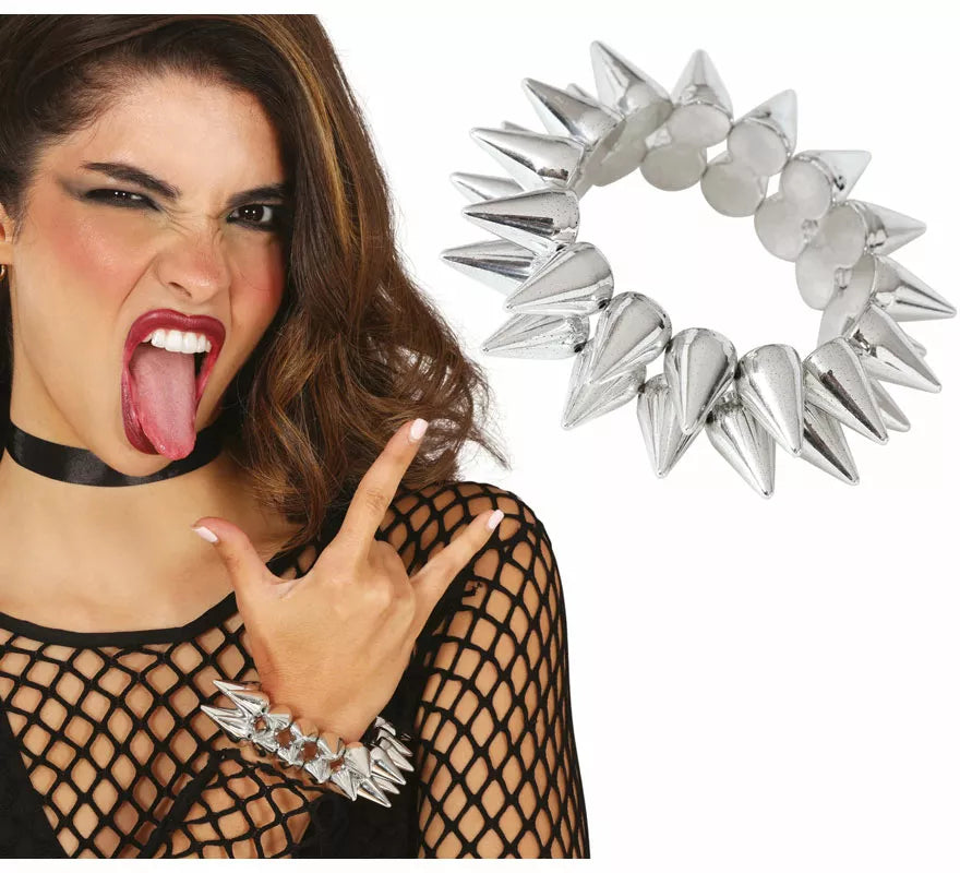 Translation missing: de.Pulsera de Pinchos Plateados
