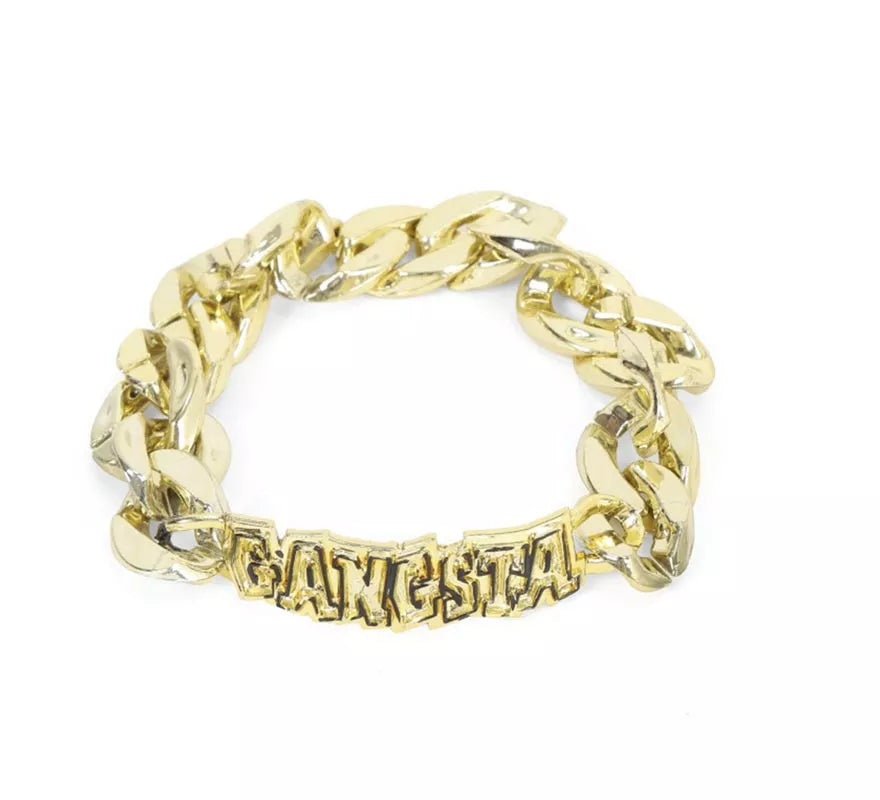 Translation missing: de.Pulsera Gangsta dorada de 14x1,5 cm