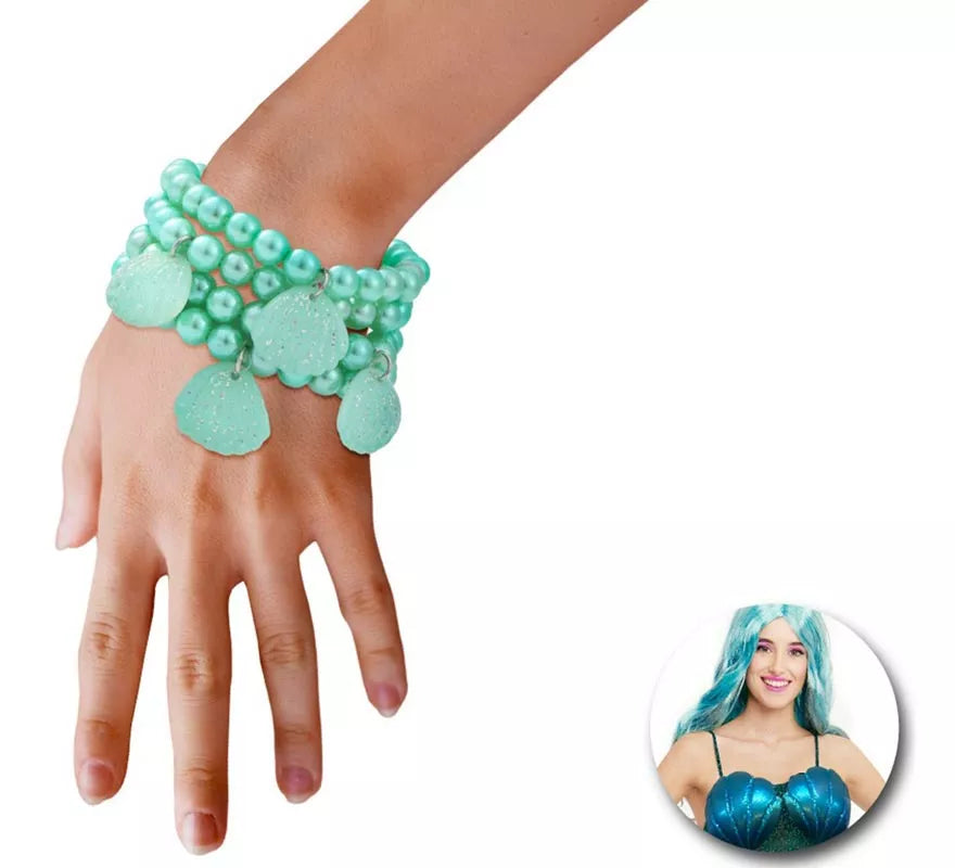 Translation missing: de.Pulsera Sirena con perlas azules