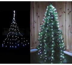 Zweig mit 200 weißen LED-Sternen mit 8 Funktionen