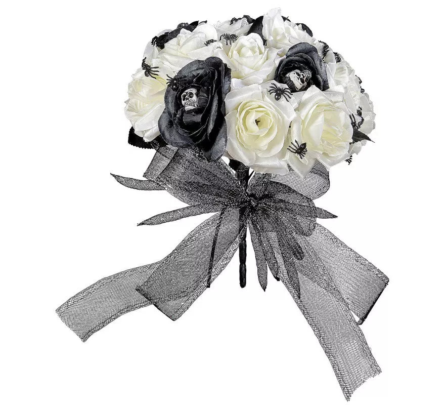 Translation missing: de.Ramo de Flores de Novia Cadáver con Calaveras y Arañas
