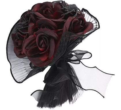 Ramo Rosas burdeos con Arañas