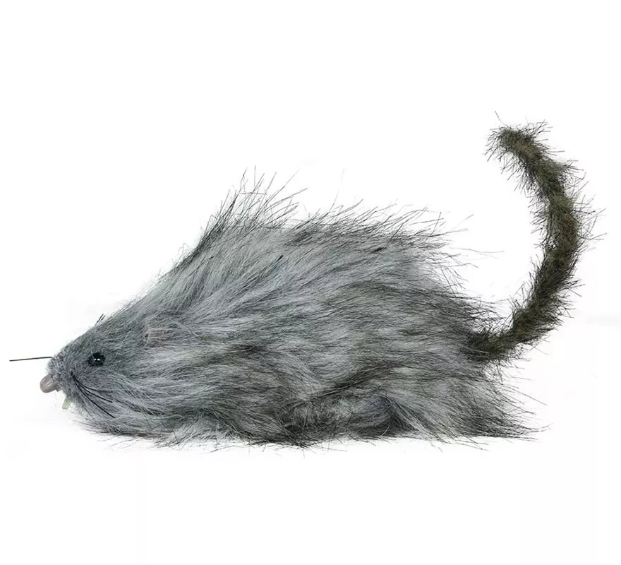 Rata Peluda gris de 16 cm
