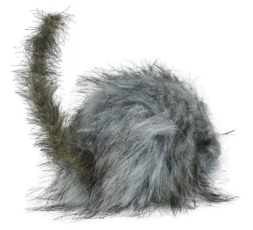 Rata Peluda gris de 16 cm
