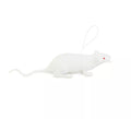Ratón blanco con cuerda de plástico de 11 cm
