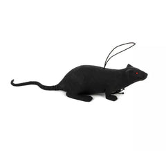 Schwarze Maus mit 11 cm langem Seil