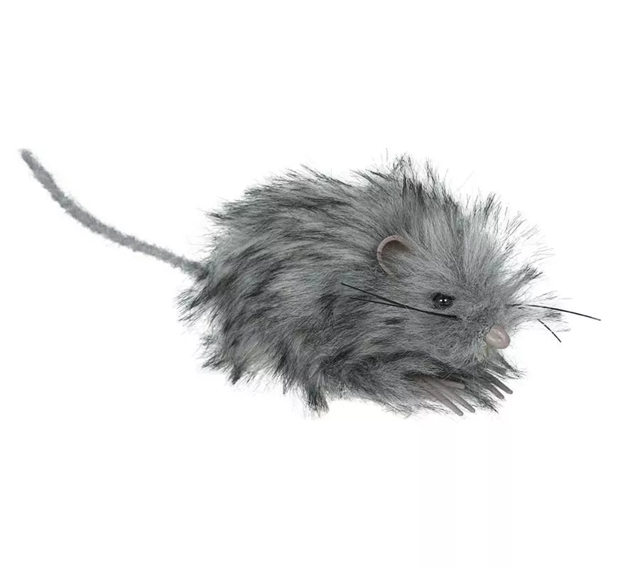 Translation missing: de.Ratón Peludo gris de 11 cm