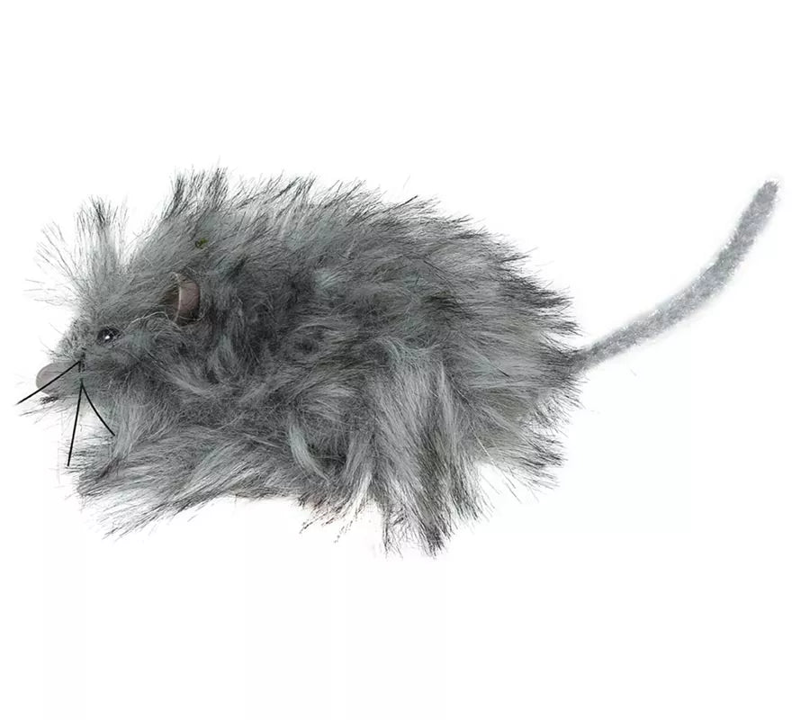 Translation missing: de.Ratón Peludo gris de 11 cm