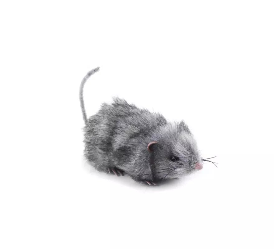 Translation missing: de.Ratón peludo gris de 18 cm