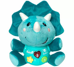 Musikalisches Plüsch-Nashorn mit Licht und Ton, 24 cm