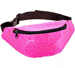 Pailletten-Bauchtasche in verschiedenen Neonfarben