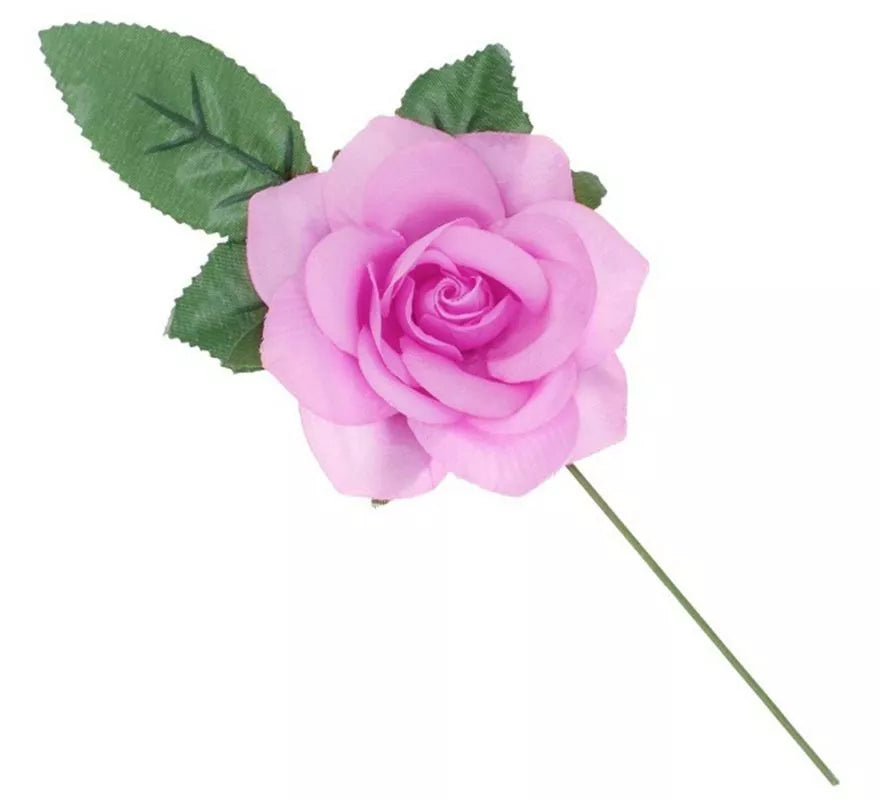 Translation missing: de.Rosa de Sevillana o Chulapa con varilla de 13 cm en varios colores