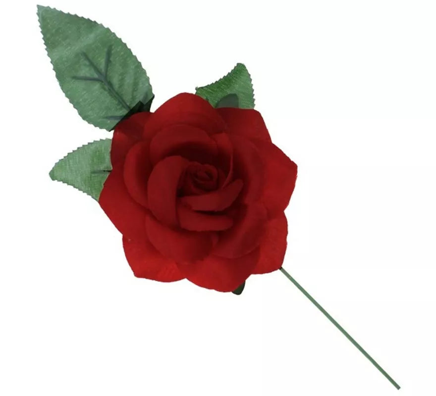 Translation missing: de.Rosa de Sevillana o Chulapa con varilla de 8 cm en varios colores