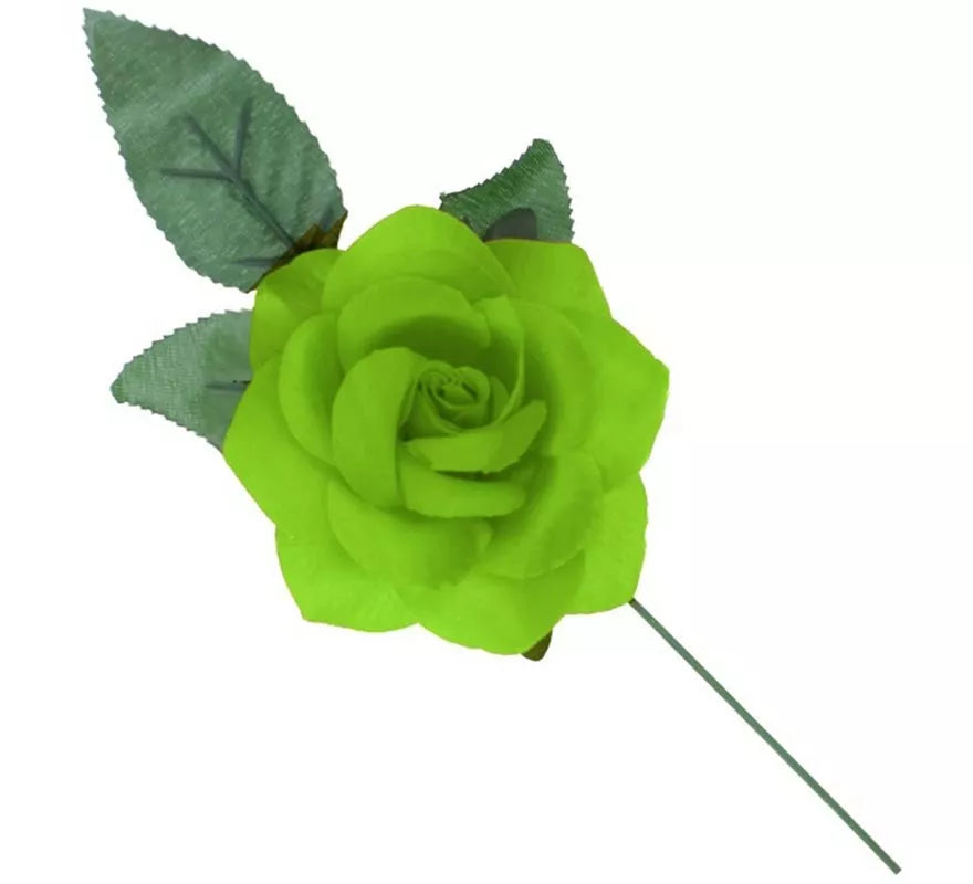 Translation missing: de.Rosa de Sevillana o Chulapa con varilla de 8 cm en varios colores