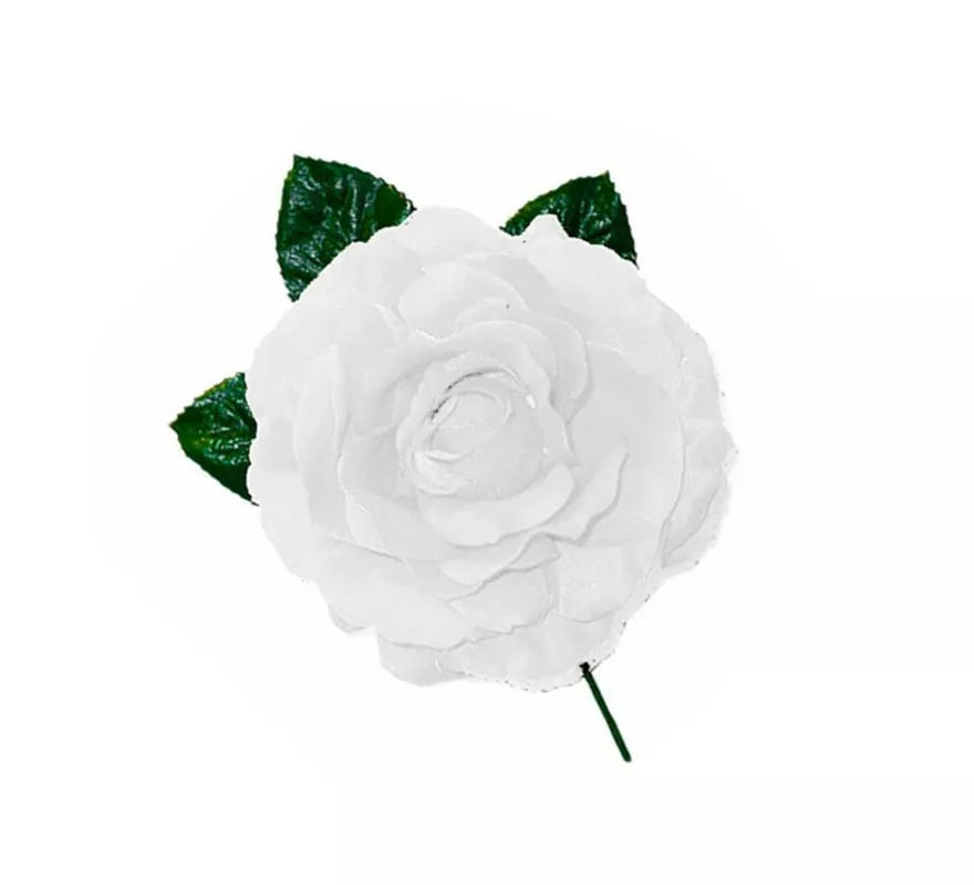 Translation missing: de.Rosa Flamenca grande blanco de 15 cm