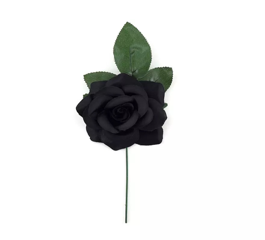 Translation missing: de.Rosa Flamenca Pequeña negra de 10 cm