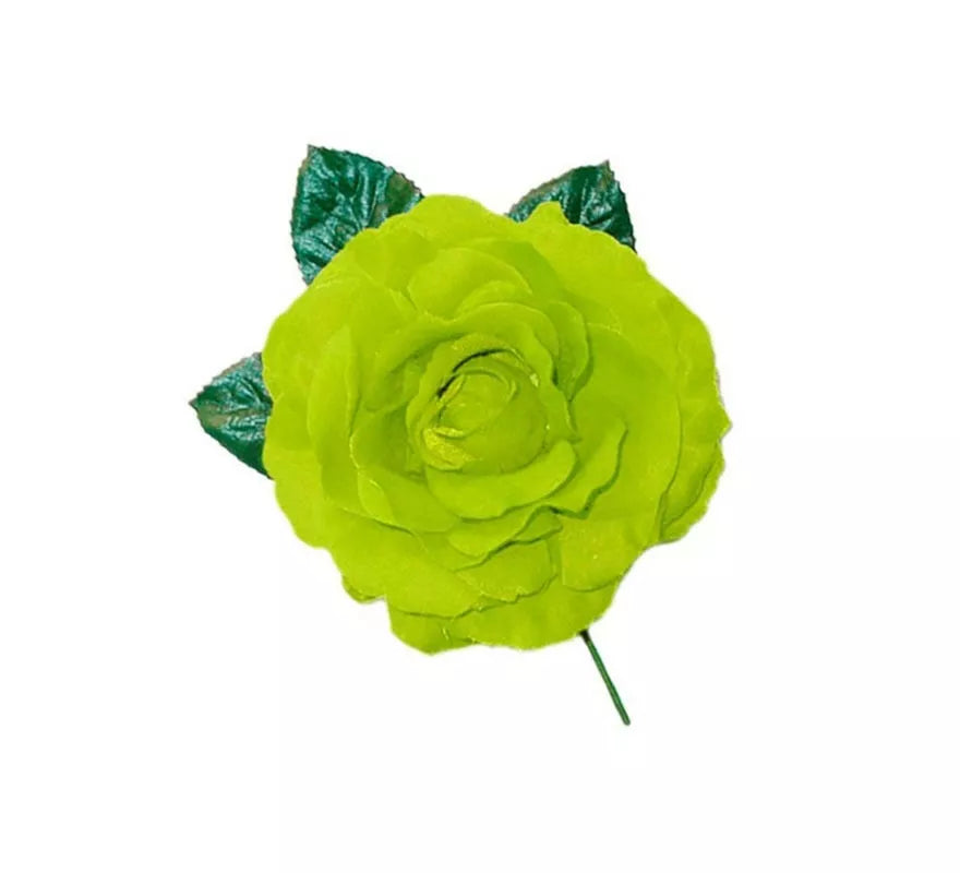 Translation missing: es.Rosa Flamenca pequeña verde de 8 cm