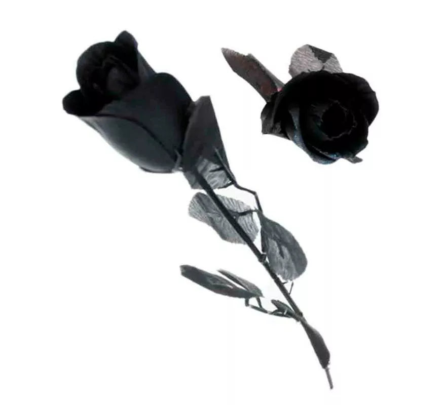 Translation missing: de.Rosa negra con hojas negras