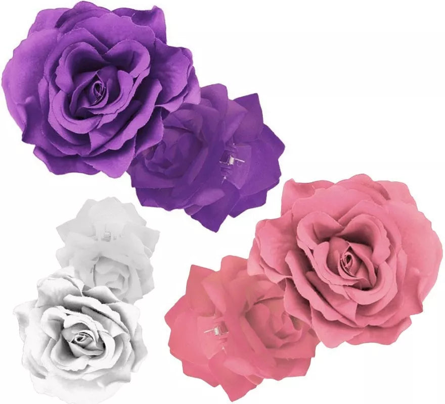 Translation missing: de.Rosa Sevillana o Chulapa de 9 cm con pinza en varios colores