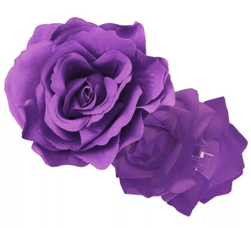 Translation missing: de.Rosa Sevillana o Chulapa de 9 cm con pinza en varios colores