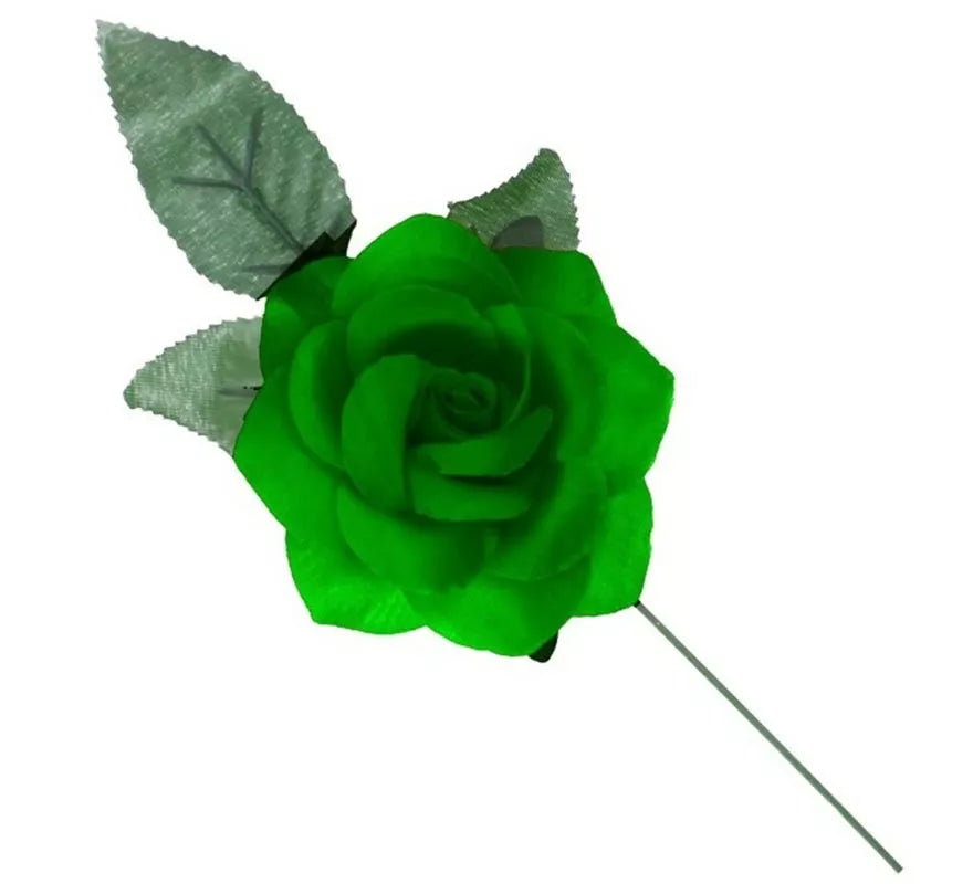 Translation missing: de.Rosa Sevillana o Chulapa verde con varilla de 8 cm