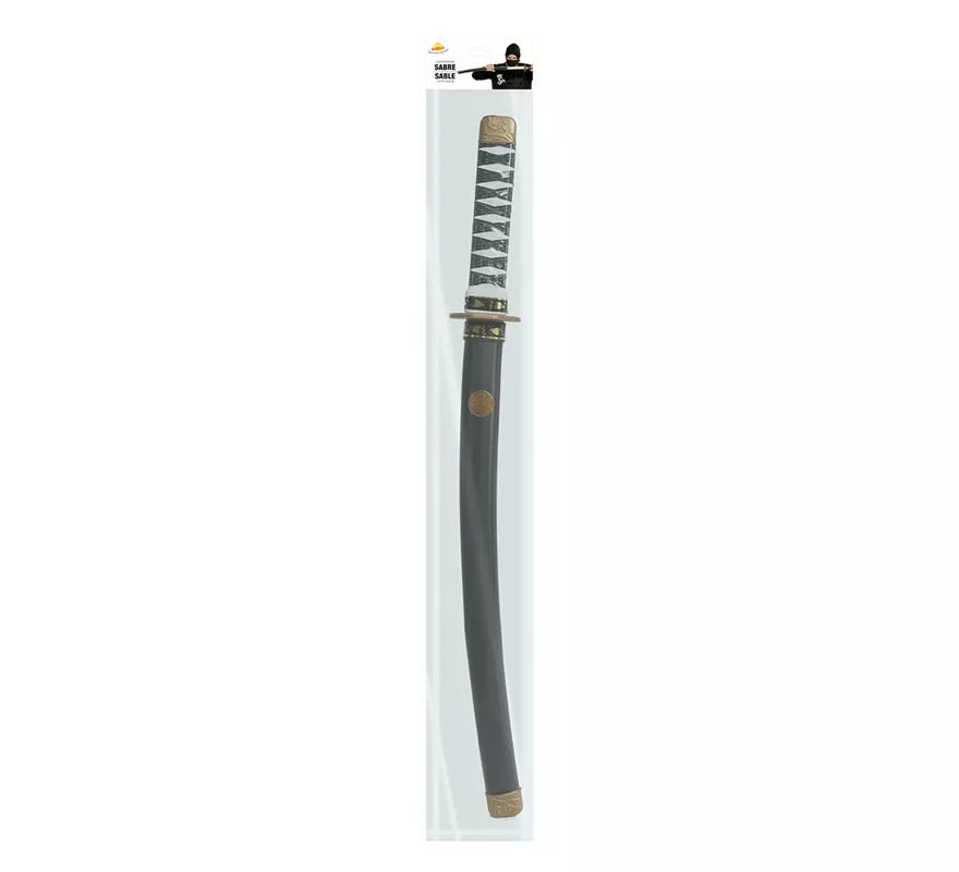 Sable de Japonés o Espada Ninja negra de 76 cm con funda