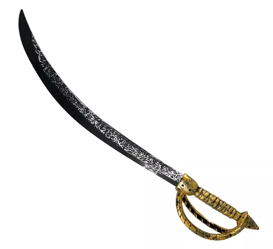 Translation missing: de.Sable Pirata con mango dorado de juguete de 63 cm