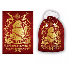 Rot-goldener Weihnachtsmannsack 60x95 cm