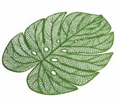 Grüner PVC-Blattuntersetzer 45 cm