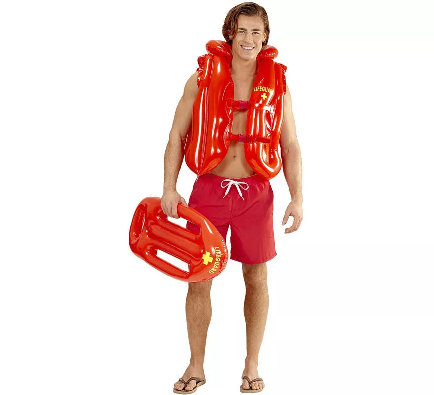 Translation missing: de.Salvavidas Hinchable Rojo de Socorrista o Vigilante de la Playa de 73 cm