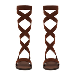 Braune römische Sandalen