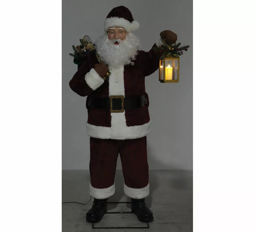 Santa Claus con luz, sonido y movimiento de 1,8 m