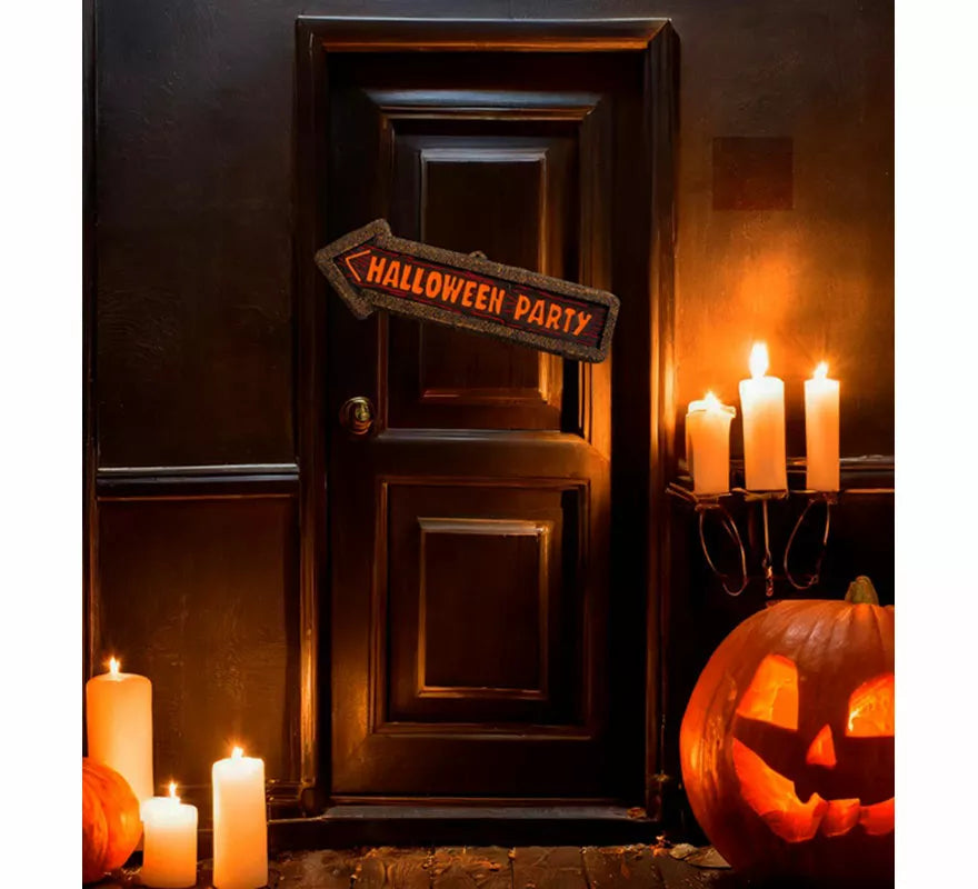 Translation missing: de.Señal 'Halloween Party' Fluorescente de 56x17 cm