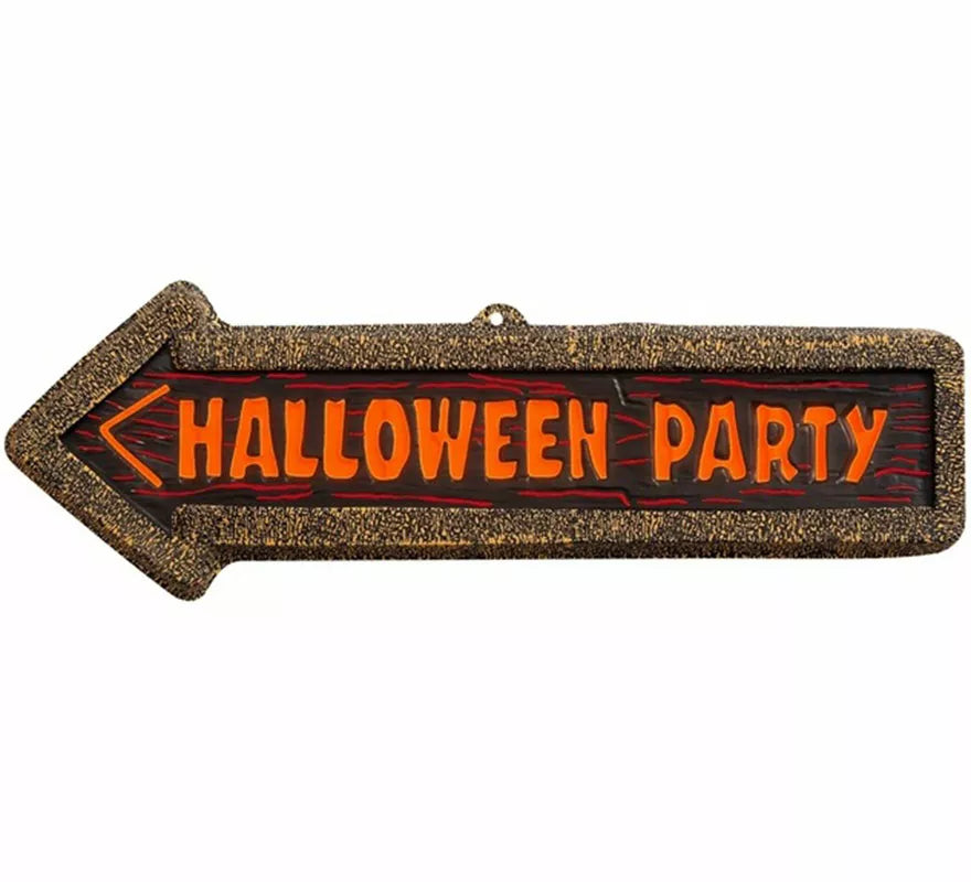 Translation missing: de.Señal 'Halloween Party' Fluorescente de 56x17 cm