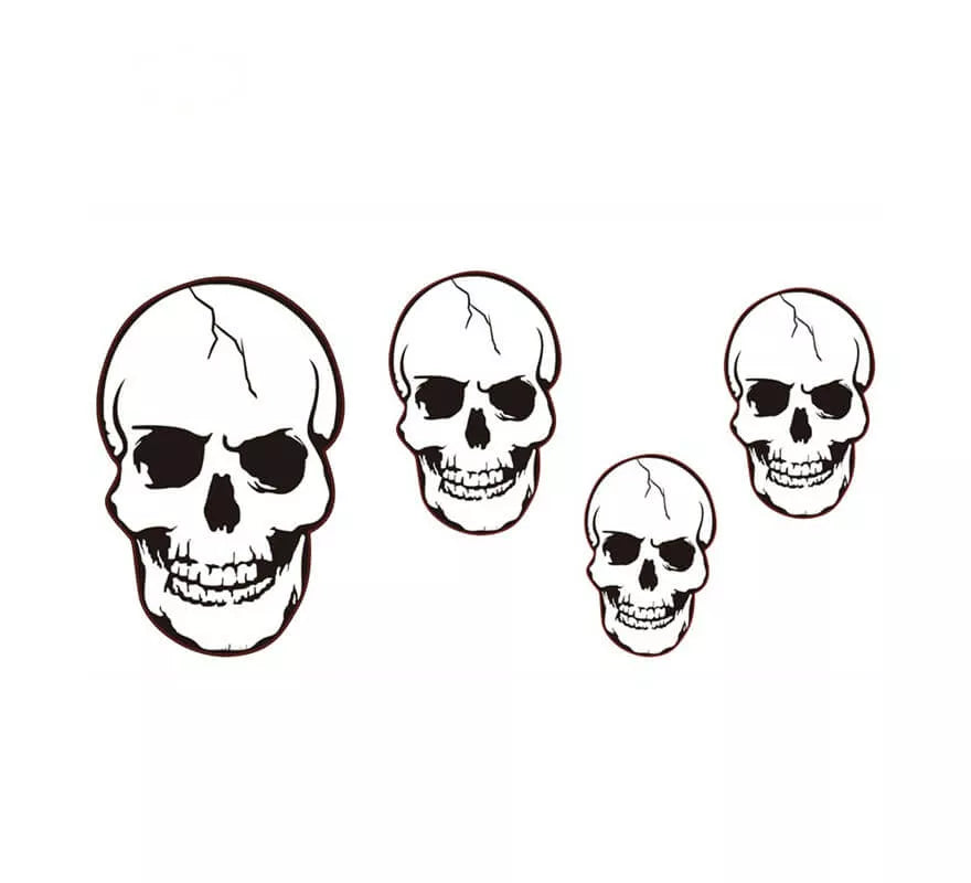 Set 4 Calaveras de 20 Cm hasta 45 Cm