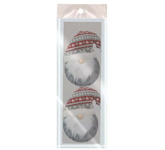 Set aus 2 grauen Noel Head-Anhängern von 11 cm