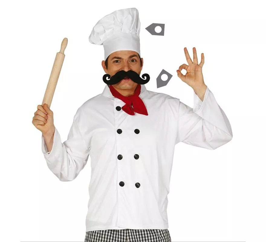 Set de Cocinero: Gorro, pañuelo y chaqueta