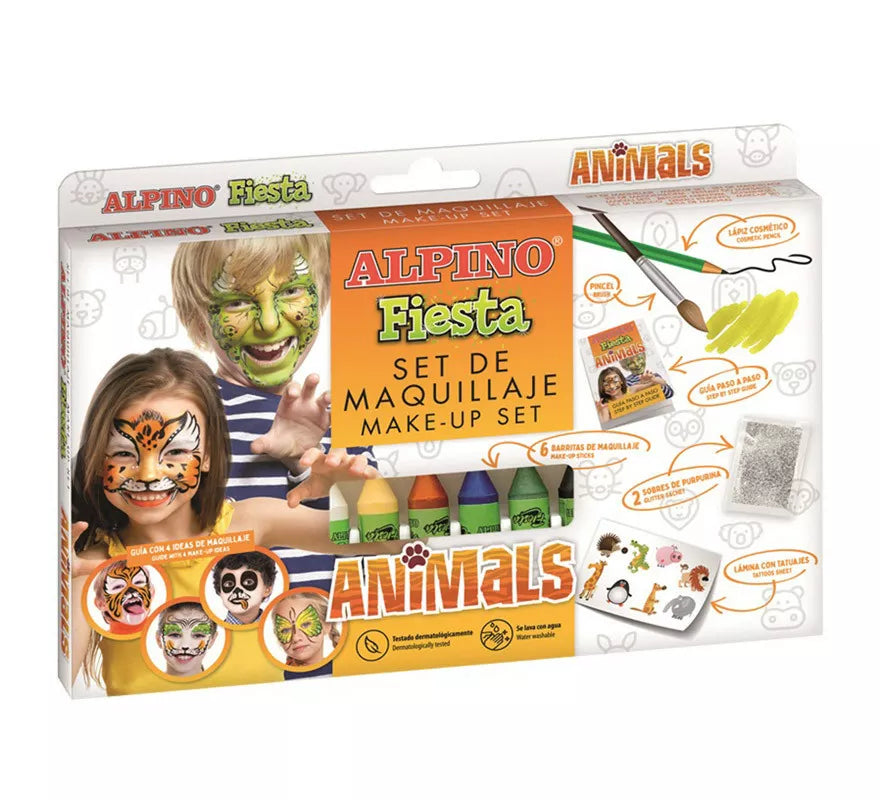 Translation missing: de.Set de Maquillaje Animales Fiesta en colores surtidos de 6 unidades de 5 grs