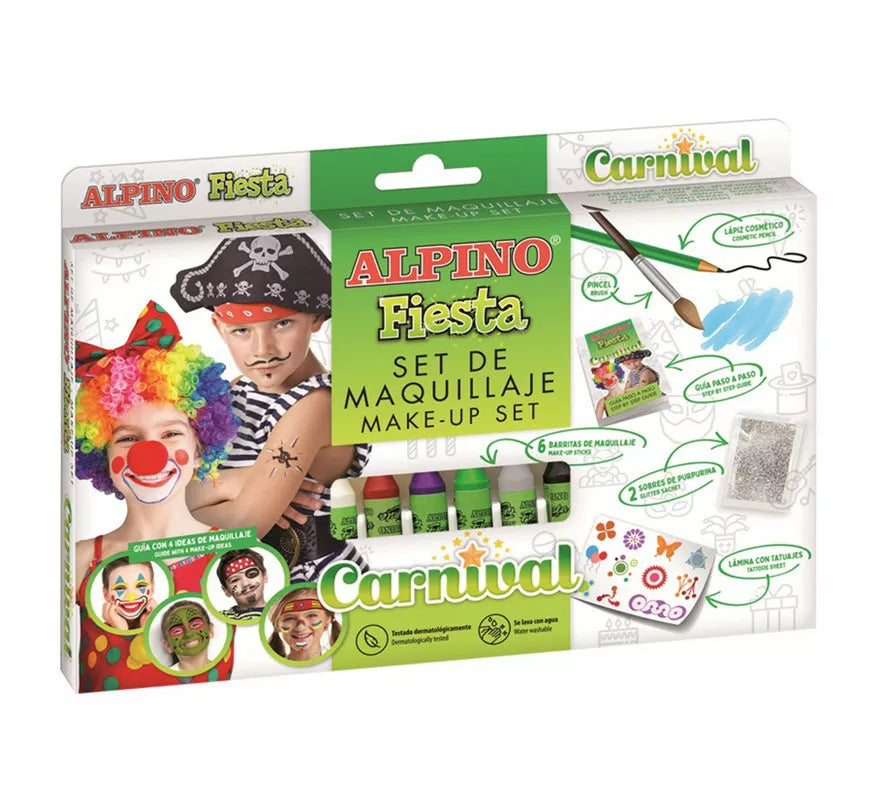 Translation missing: de.Set de Maquillaje Carnaval Fiesta en colores surtidos 6 unidades de 5 grs