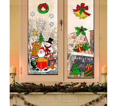 Set weihnachtlicher Fensteraufkleber mit Weihnachtsmann, sortiert in 4 Modellen