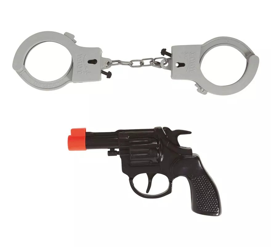 Translation missing: de.Set de pistola revolver con esposas