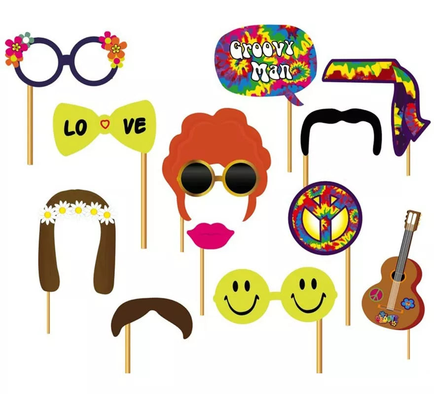 Set para Photocall hippie 12 Pcs