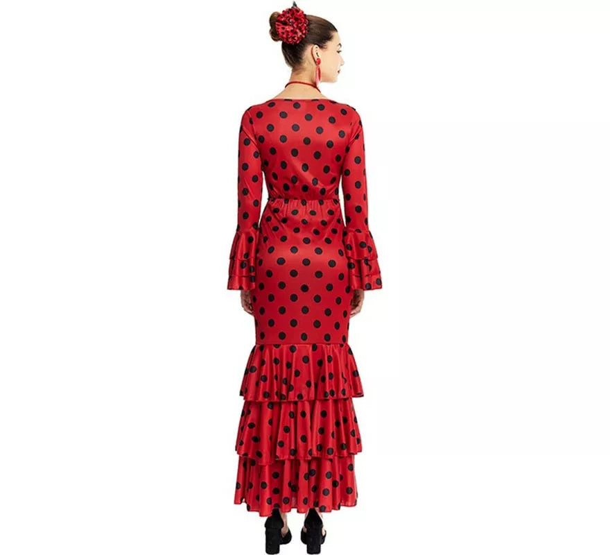 Translation missing: de.Sevillana rojo con lunares negros para mujer