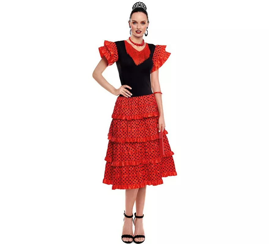 Translation missing: de.Sevillana rojo y negro para mujer