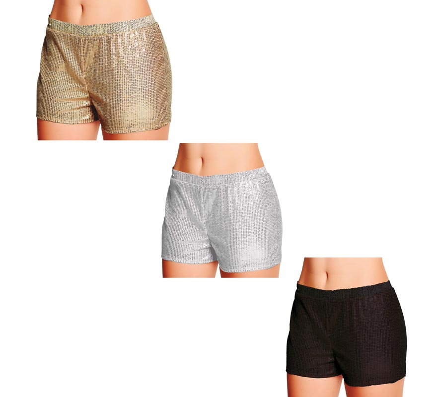 Translation missing: de.Shorts con lentejuelas en varios colores talla L para mujer