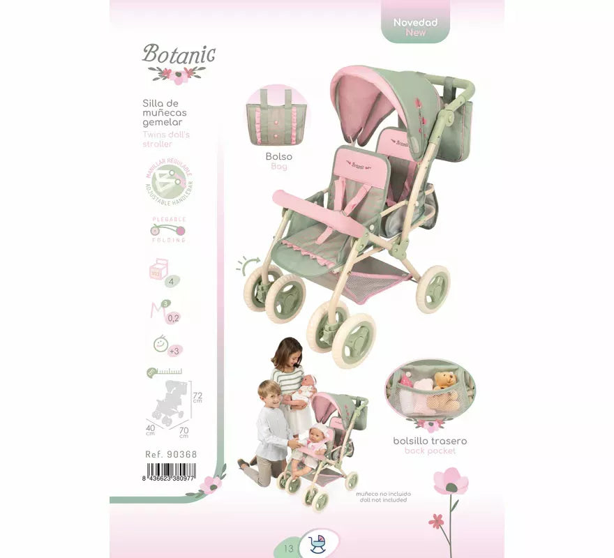 Silla de Muñecas de hasta 52 cm Gemelar Plegable