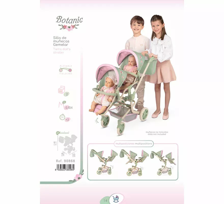 Translation missing: de.Silla de Muñecas de hasta 52 cm Multiposición Gemelar Plegable